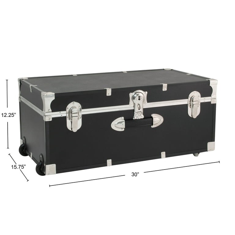 Seward Trunk SWD6115-18 Wheels & Lock 30 inch - Black