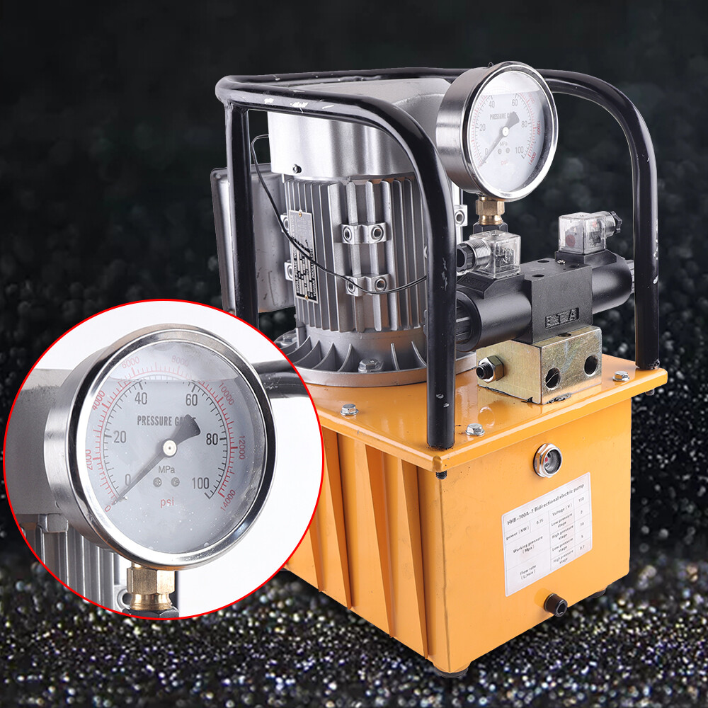 750W 7L Double Acting Electric Hydraulic Pump Power Pack 10000 PSI Capacity