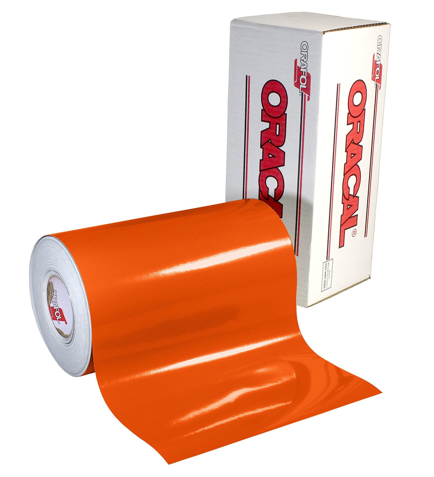 12 Inch x 6 Feet Orange 651 Glossy Permanent Adhesive Craft Vinyl for Signs