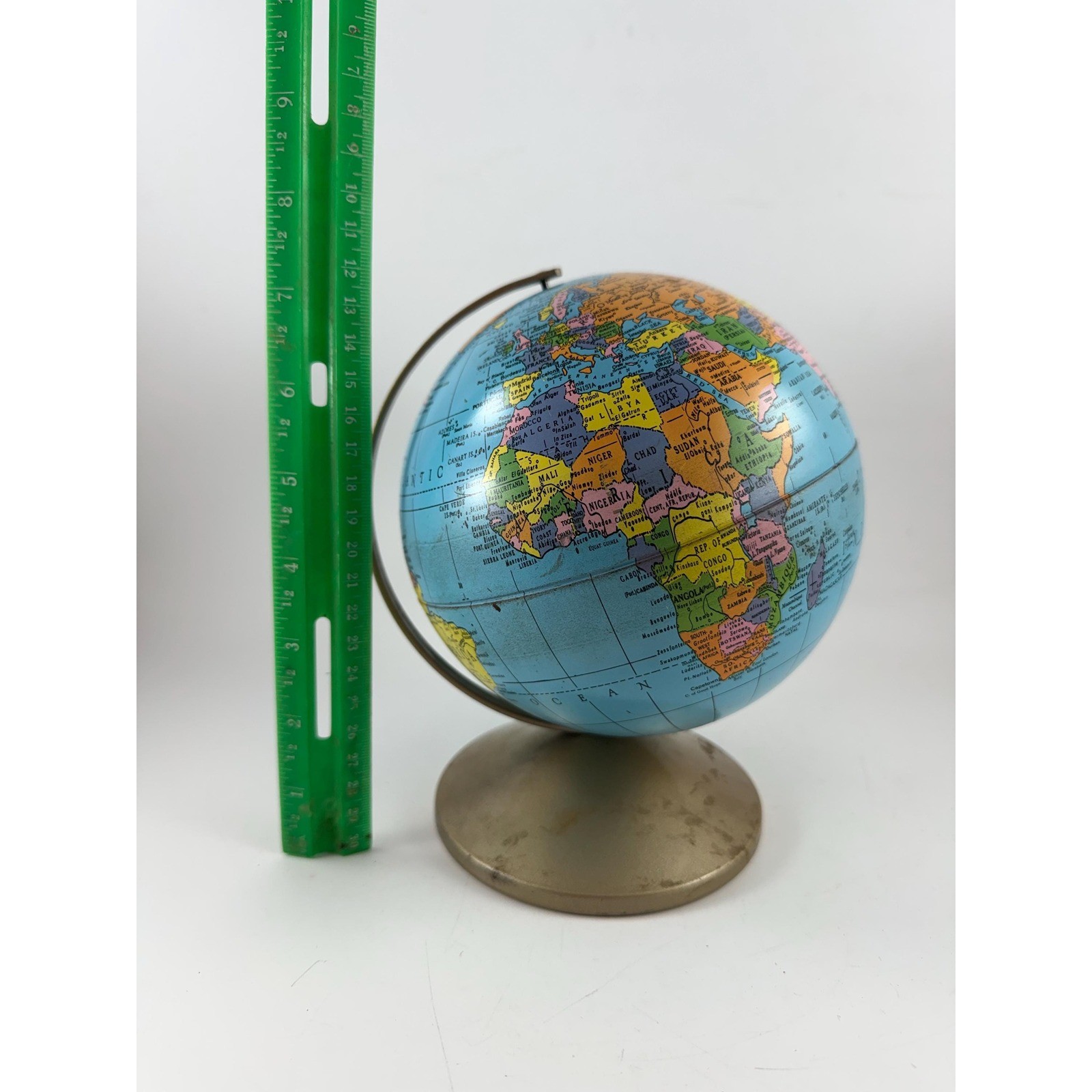 Vintage REPLOGIE 6 Inch World Globe