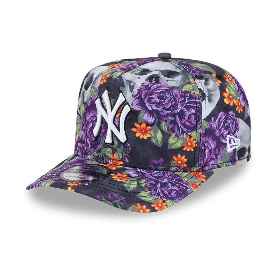 NEW ERA 9FIFTY A-Frame Skull & Roses Day of the Dead New York Yankees 14866515
