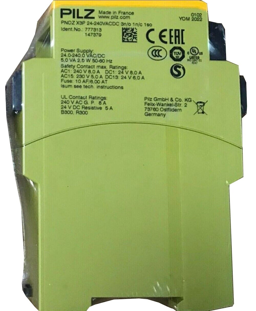 777313 1PC Pro Sealed PILZ Relay PNOZ X3P 24-240VACDC Safety Relay 777313