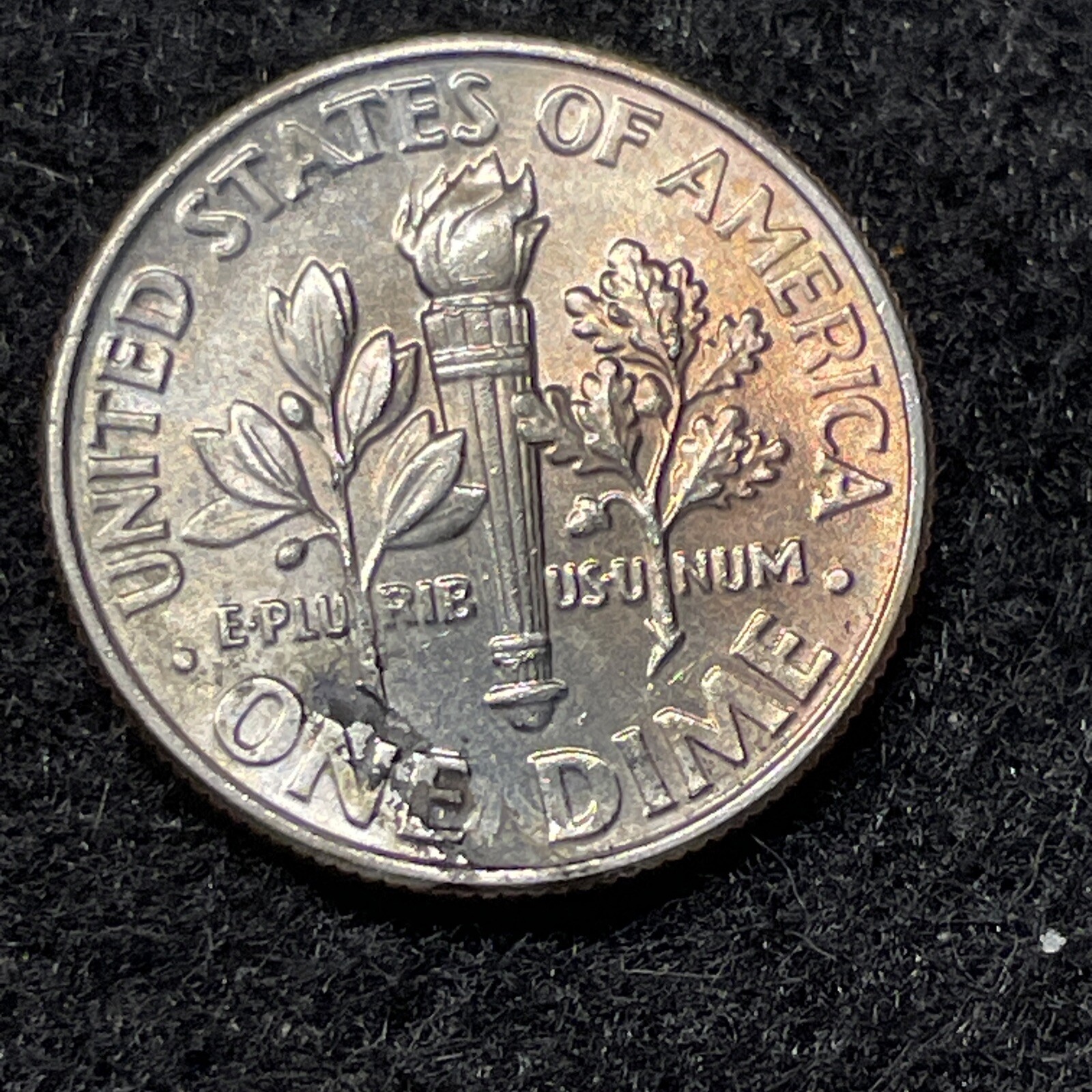 2017 Dime, Lamination Error, Copper Showing Thru Reverse, UNC