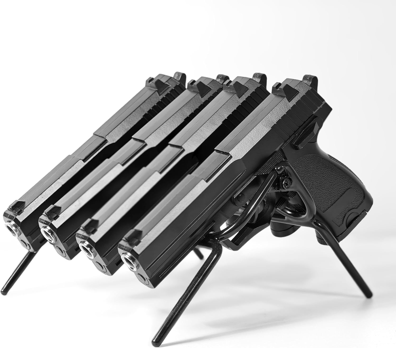 4 Pack Gun Storage Rack Pistol Handgun Revolver Safe Holder Rod Stand Organizer
