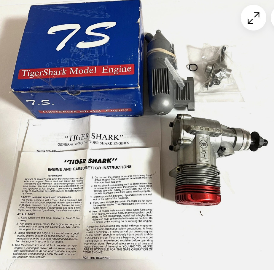 TSI Tiger Shark Model Engine 108AR ABC - New in Box