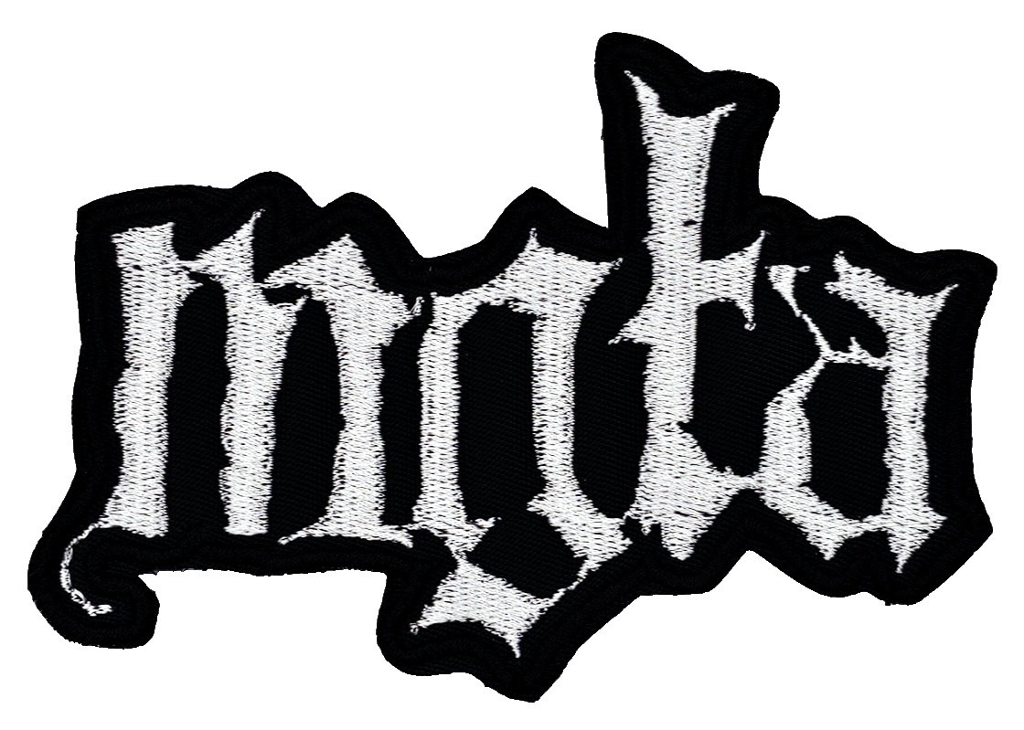 MGLA WHITE LOGO (shaped border) EMBROIDERED PATCH