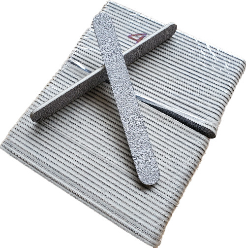 50pc Salon Professional Acrylic Nail File 80/80 Grit Zebra Nail Files 7" #F509