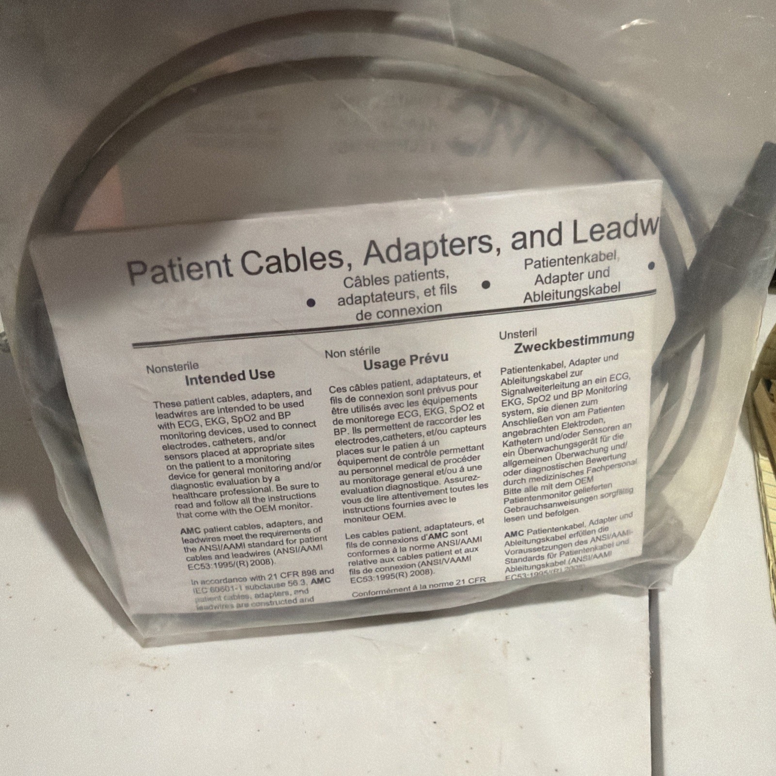 CAM 14 GE ECG cable Patient Cable GE Mac 5000 EKG interface main cable