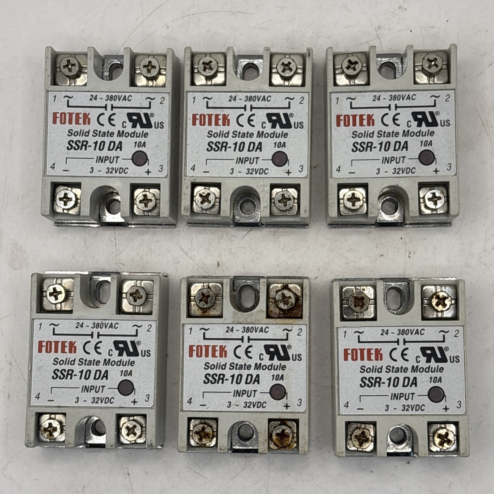 Lot Of 6 Fotek SSR-10DA Solid State Modules