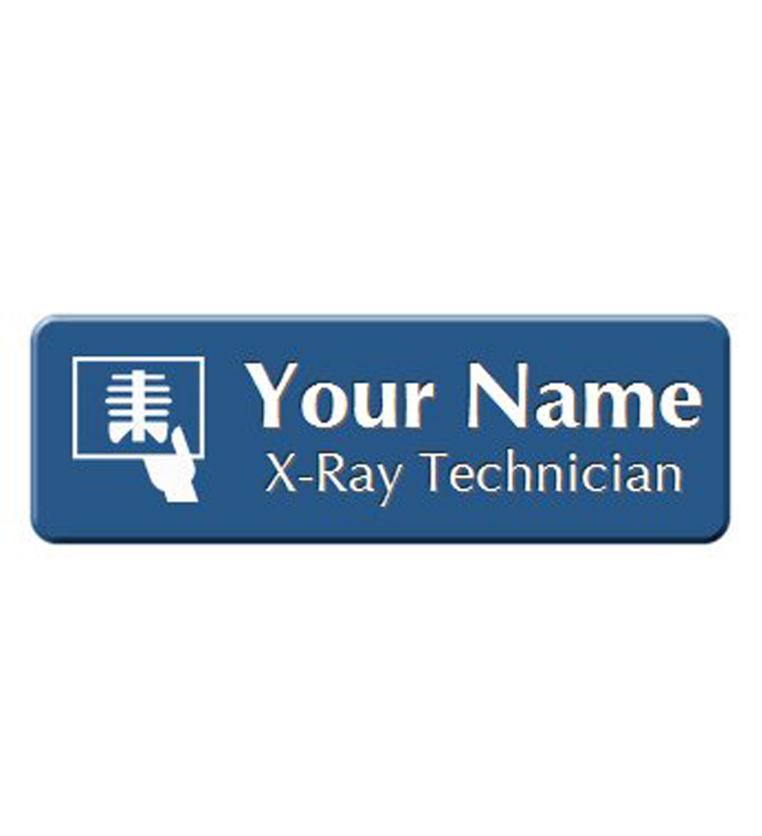 1" x 3" Customizable Xray Technician LaserLogo Badge with Imaging Symbol
