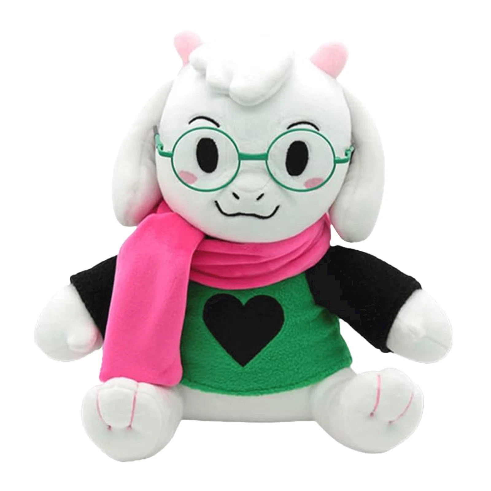 Deltarune Ralsei Plush With No Hat green Fur Glasses & Scarf Fashion Plush Toy