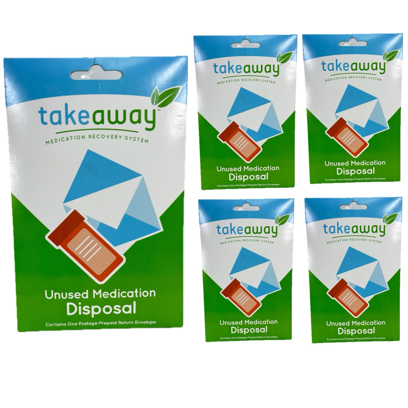 5 Takeaway Medication Recovery System Unused Medication Disposal Envelopes