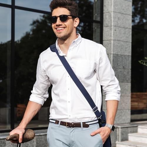 RAINYEAR 59 Inch Shoulder Strap for Bag, Adjustable Soft Padded Navy Blue