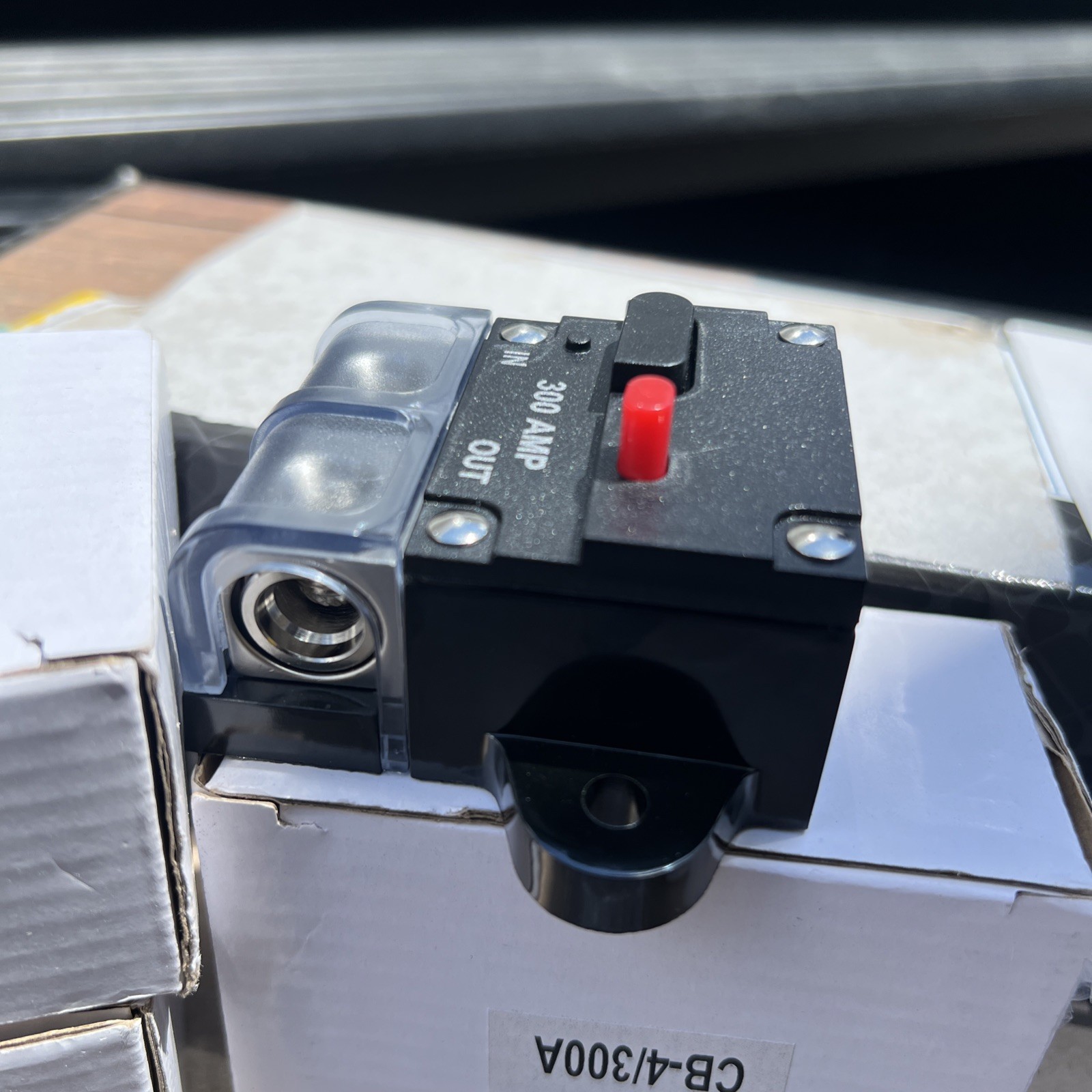 300a 300 Amp DC Inline Circuit Breaker with Dust Cover Car Audio Boat Solar S