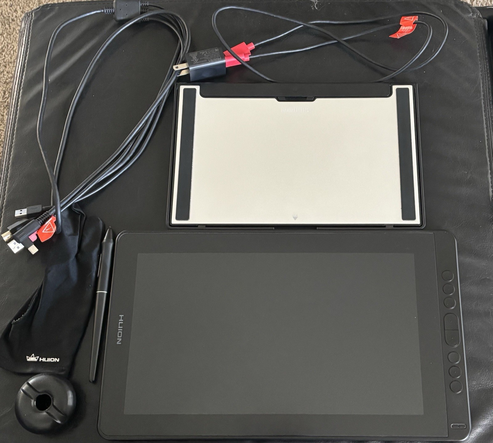 Huion Kamvas 13 Drawing Tablet - Black.  WITH STAND + accessories