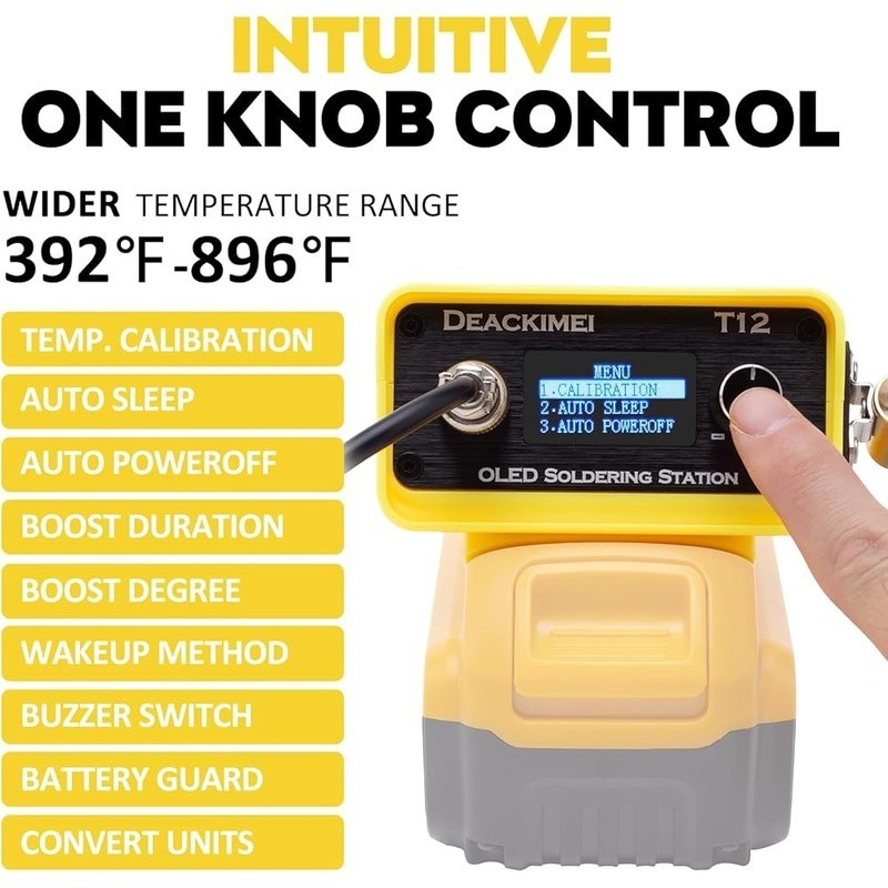 Portable Soldering Station 20V Compatible Adjustable Temp Fast Heating 80W New
