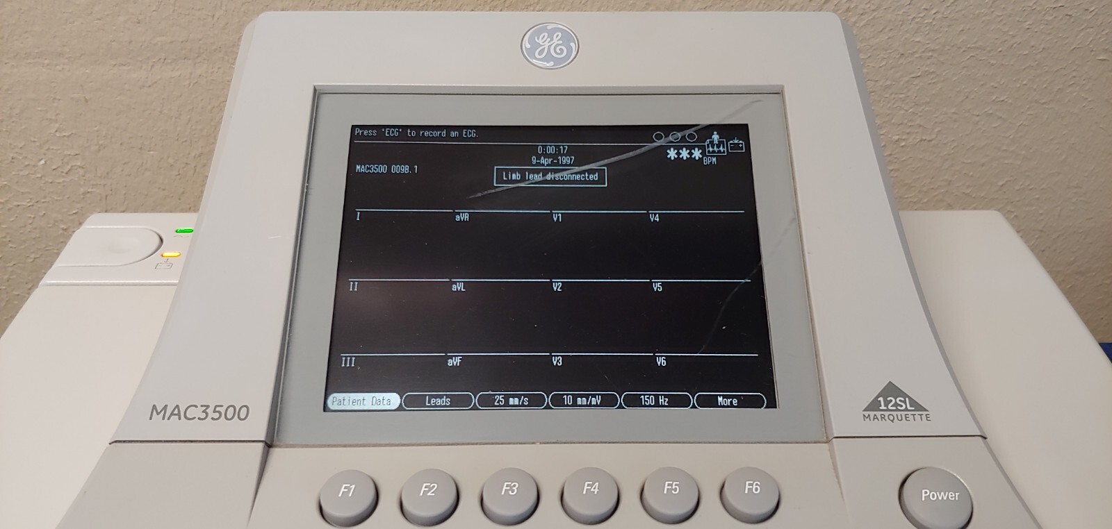 GE MAC3500 ECG System