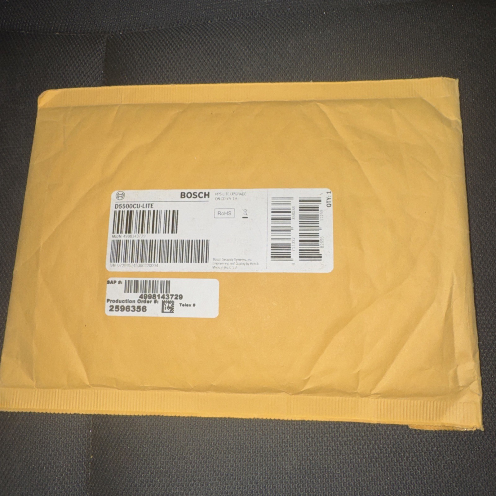 Bosch Security Systems RPS LITE D5500CU-LITE UPGRADE DVD DISC # 4998143729