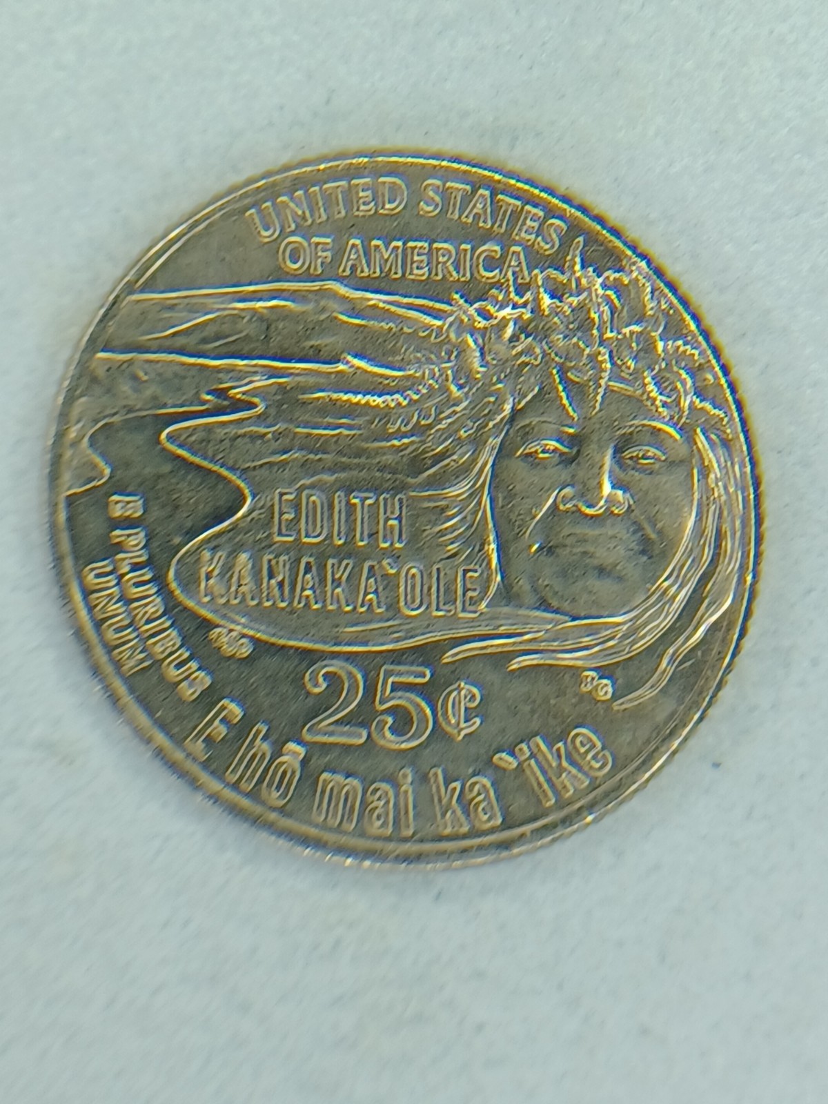 2023 P Edith Kanaka'ole Grease Strike "N RUST" Obv & Rev Die Break Errors