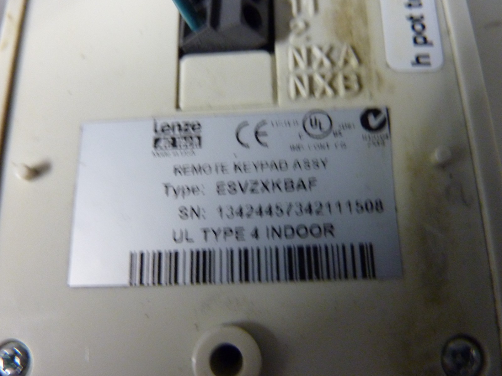 Lenze ESVZXKBAF Remote Keypad Assy (31385)