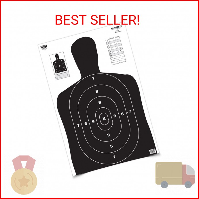Birchwood Casey Eze-Scorer BC27 Paper Target (Per 5), Black, 23 x 35-Inch