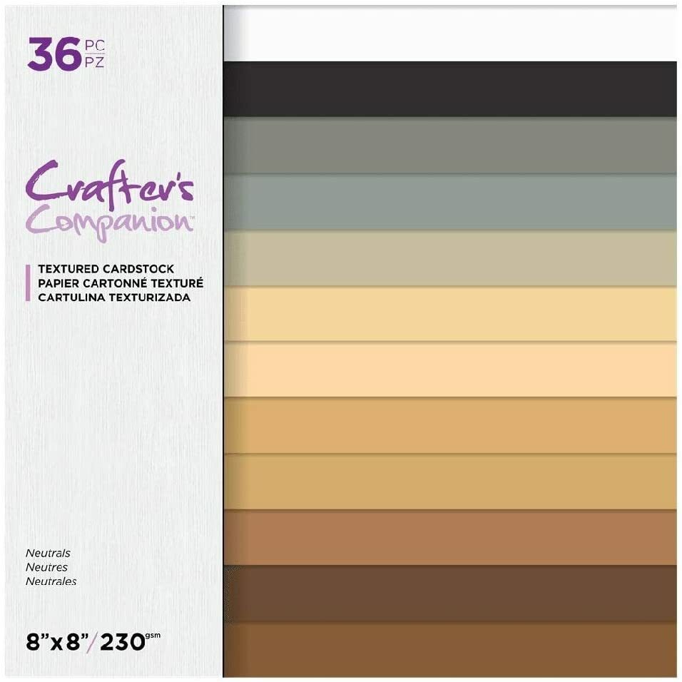 Crafter`s Companion Papercraft Card Textured Cardstock 8" x 8" New