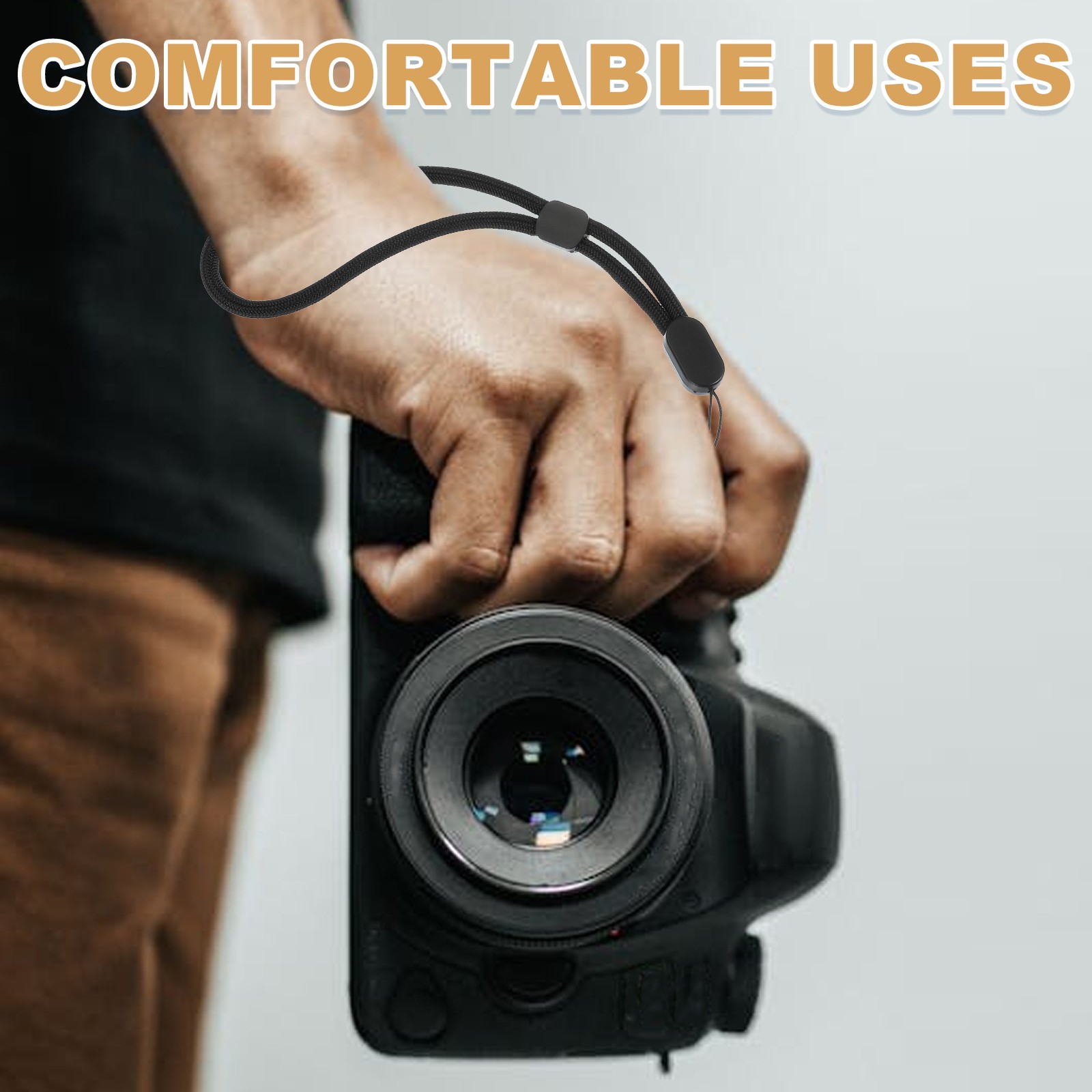 Camera Wrist Strap, 3Pcs Adjustable Wristlet Straps Lanyard, Pure Dark Blue