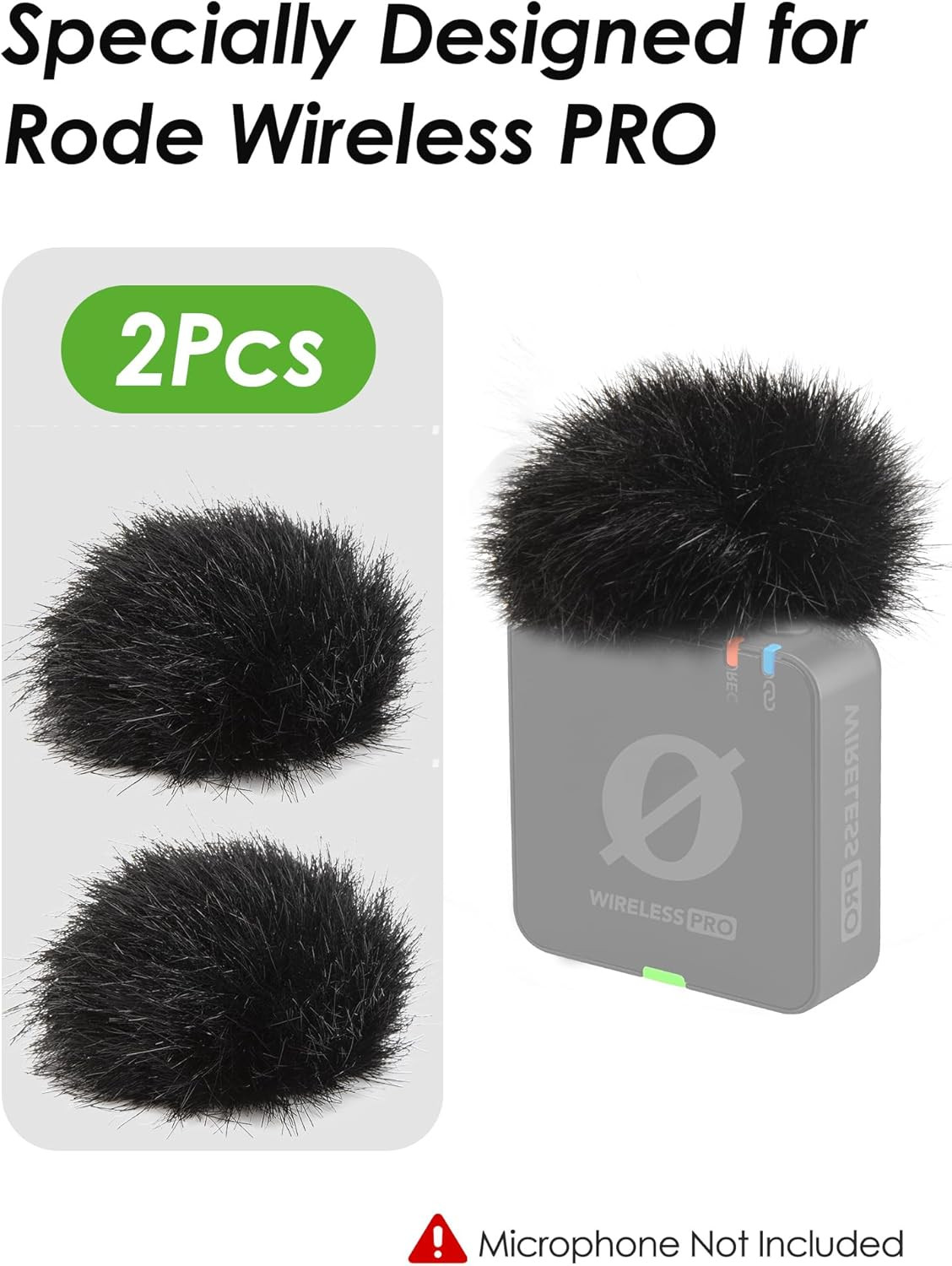 Mic Cover for Rode Wireless Pro, Wind Muff Dead Cat Pop Filter Compatible wit...