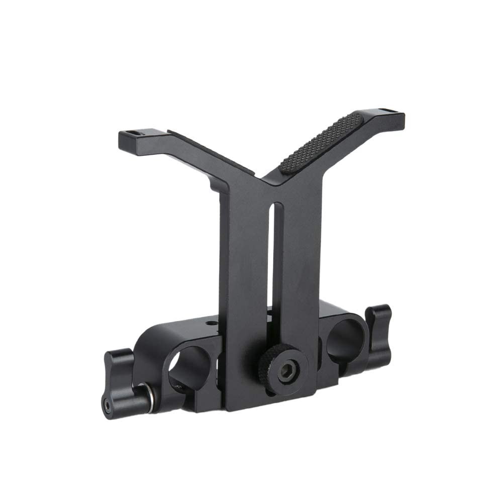 Lens Support Bracket 15mm Dual Rod Clamp Universal For 50mm-140mm Long Lens