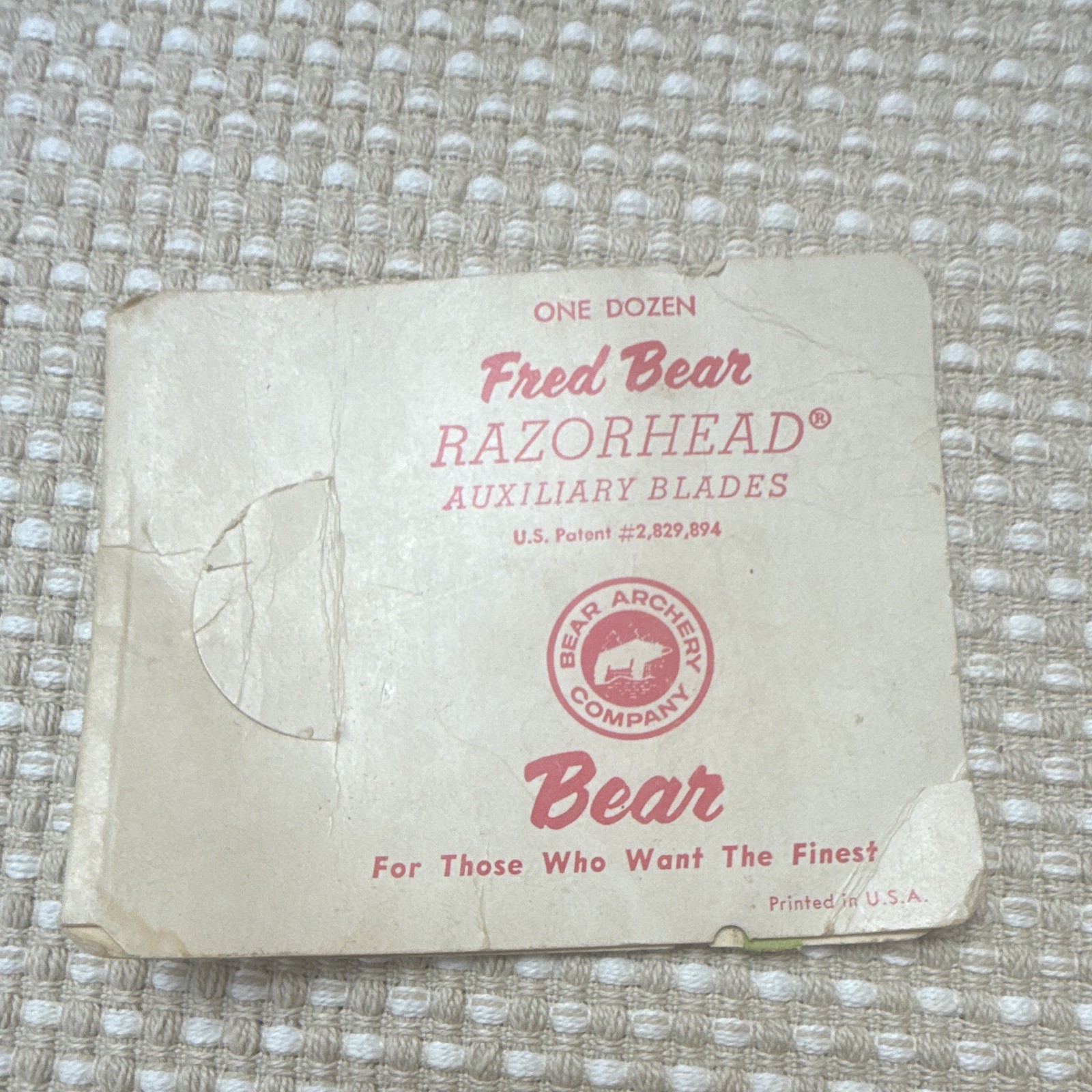 Bear Archery Fred Bear Razorhead Auxiliary Blades, 2 blades , Silver