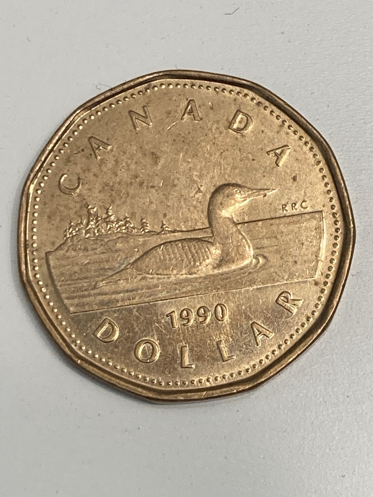 1990 Loonie One Dollar Canadian Coin