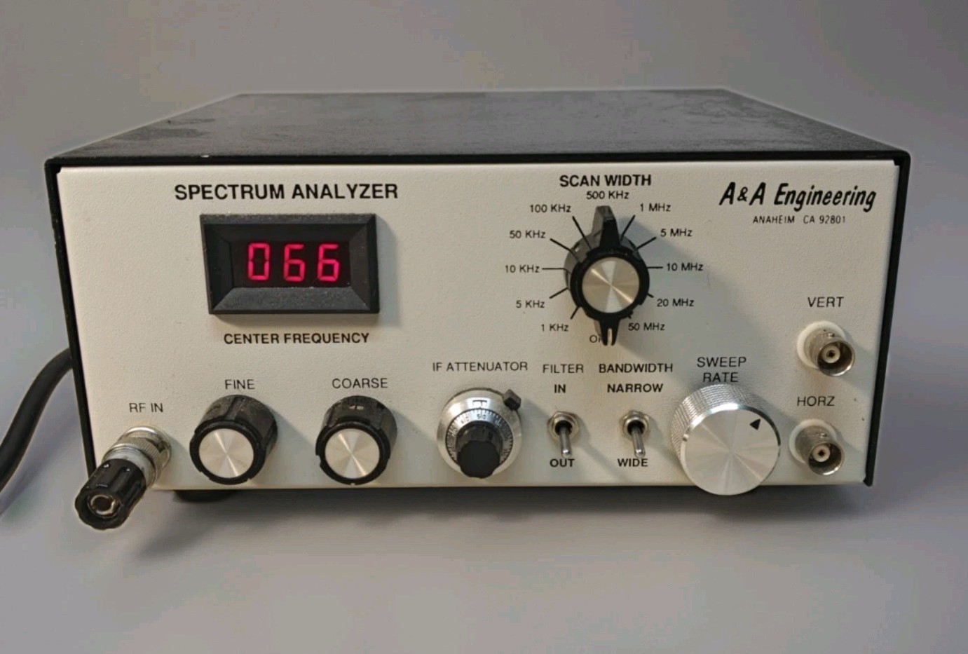 Vintage A&A Engineering Anaheim CA RF Spectrum Analyzer - Read!!