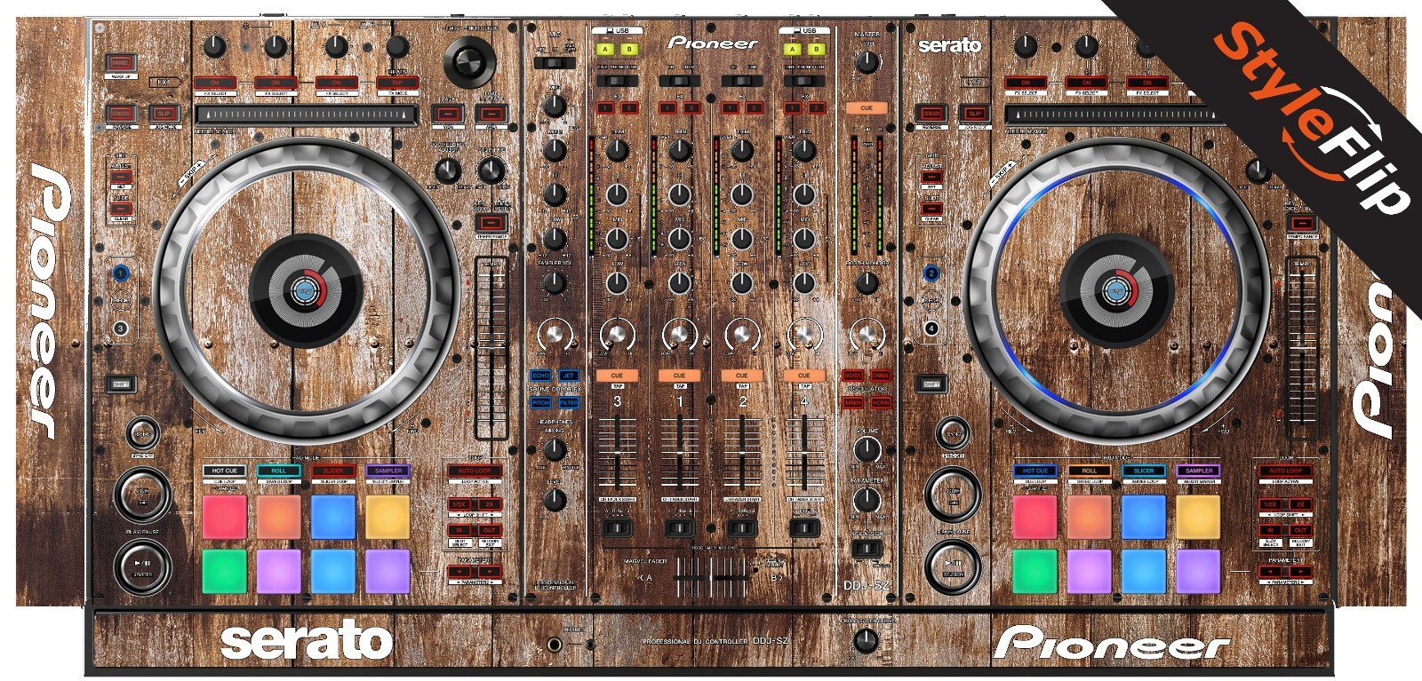 Pioneer DDJ-SZ Skin | Wood Design 1 | Protective Decal | StyleFlip Skins