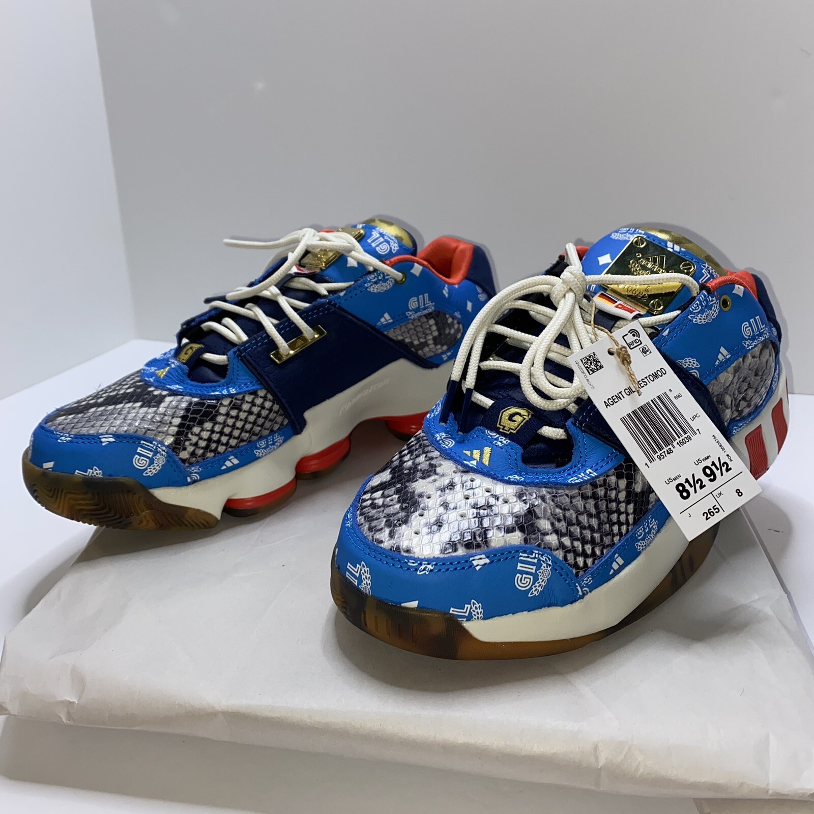 Adidas Agent Gil Restomod Athletic Shoes Snake Skin Multicolor GY6483 Men’s 8.5