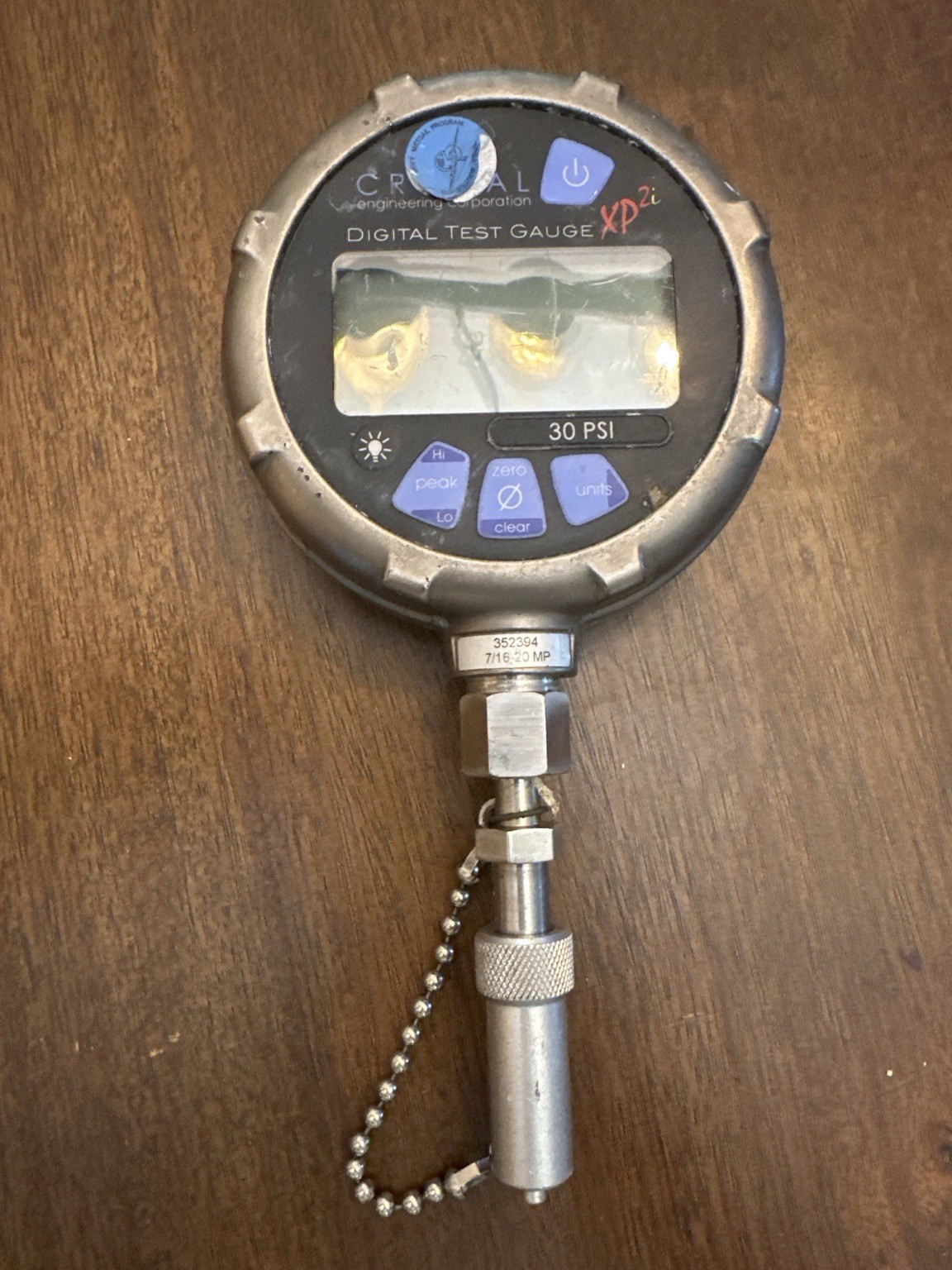 Crystal Engineering XP2i Digital Test Gauge 30 PSI King Nutronics AS-IS