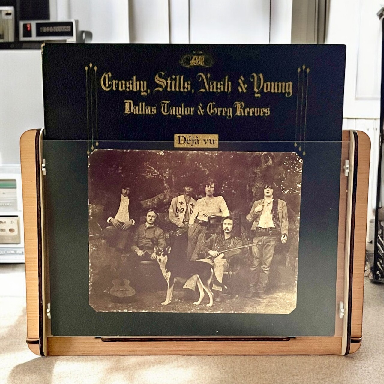 Crosby, Stills, Nash & Young Album 'Déjà Vu' Plus LP Storage/Display Crate