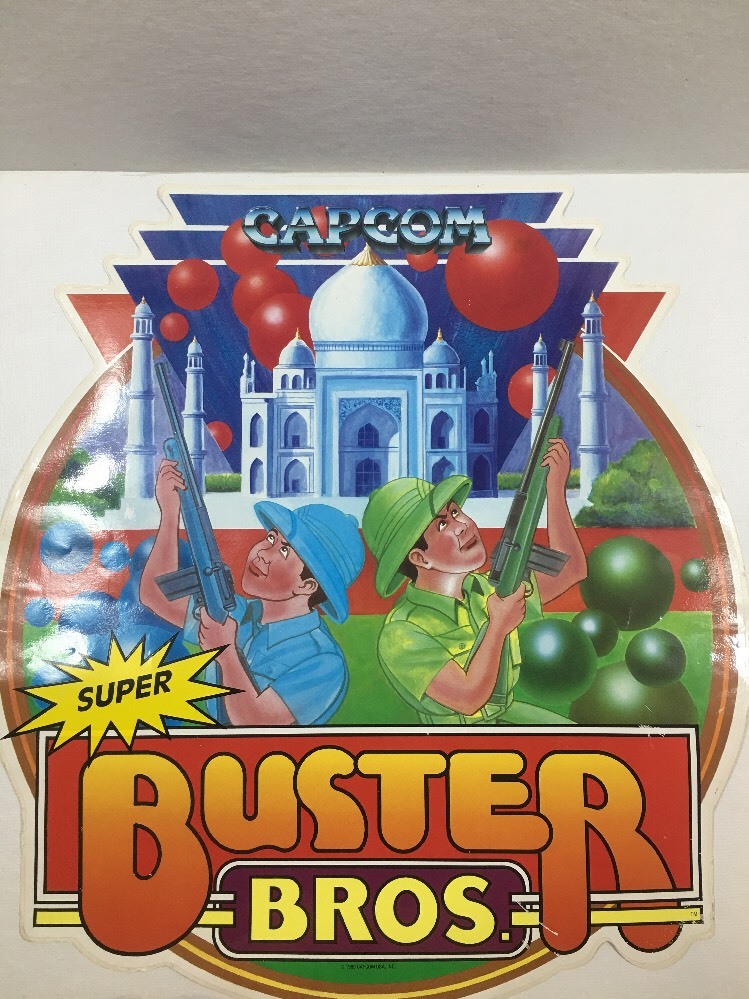 Rare Vintage Super Buster Bros Capcom Sticker for Arcade