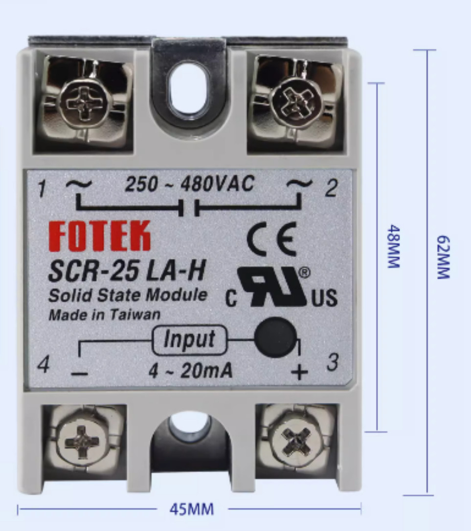 Fotek SCR-25LA-H SCR25LAH Solid State Module 250-480VAC 25A Brand