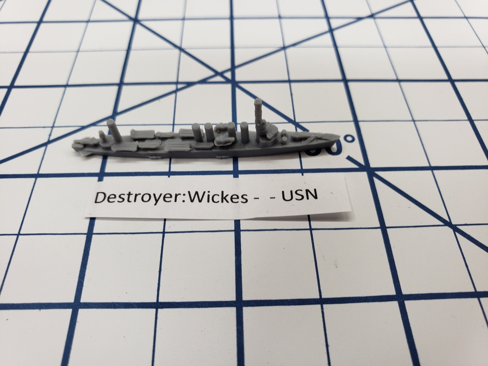 Destroyer - Wickes Class - USN - Wargaming - Axis and Allies - Naval Miniature -