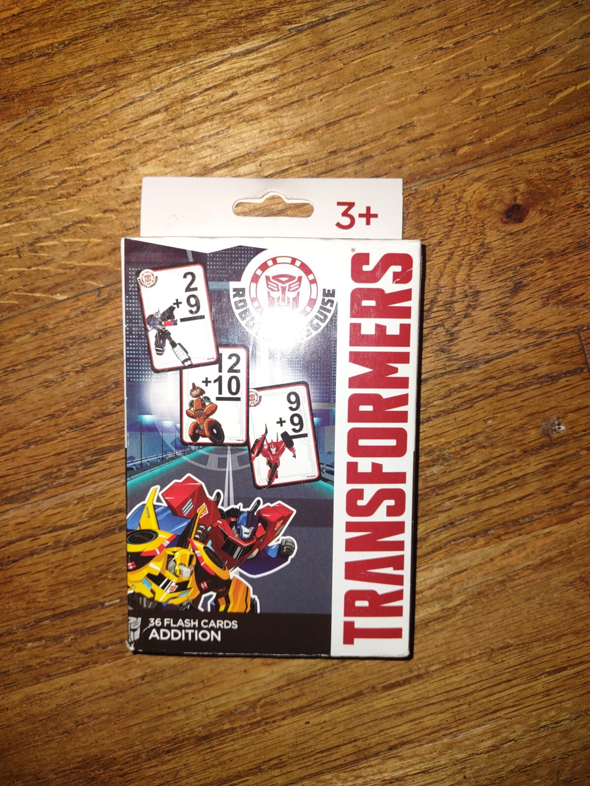 Robots in Disguise Hasbro Transformers Subtraction Flash Cards Set of 36