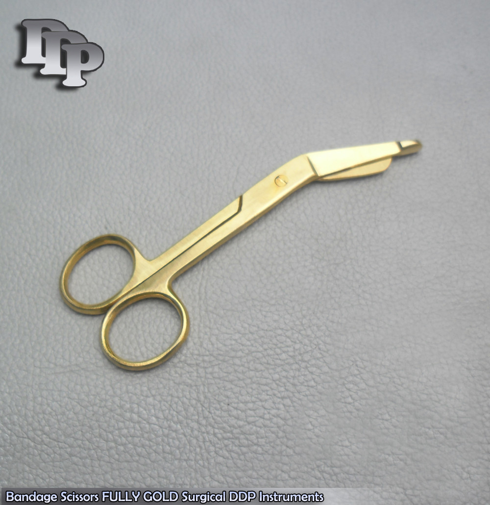 Golden Bandage Scissor Nurse EMS Surgical Instrument 5.5"