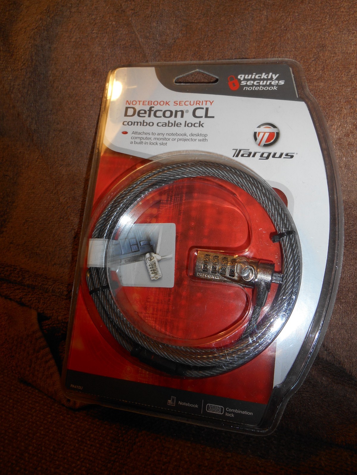Targus Defcon laptop computer lock- package sealed