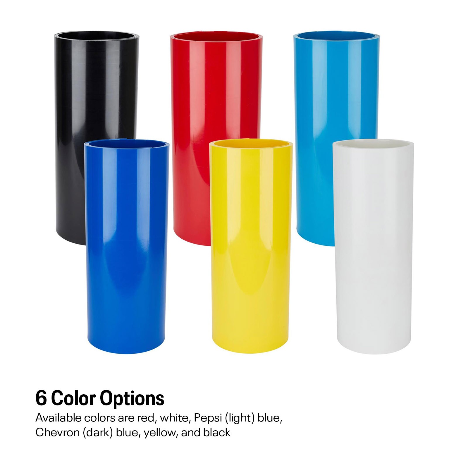 Colored Plastic HDPE Sheet 10 Ft Rolled, 1/8 Inch Thick, White
