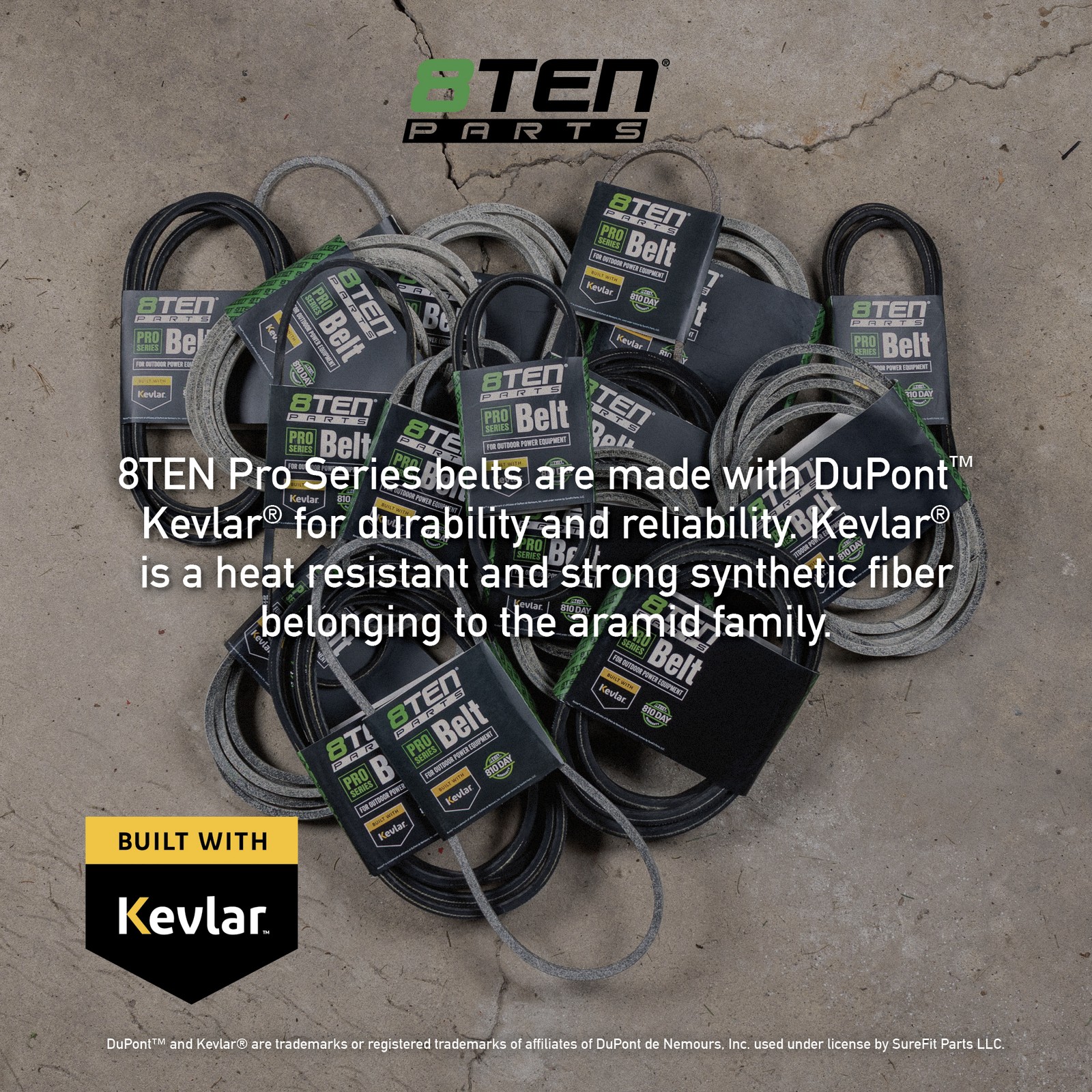 8TEN Belt with Kevlar for Toro Z Master 7500-D Center 96 144 126-7924 119 x 5/8