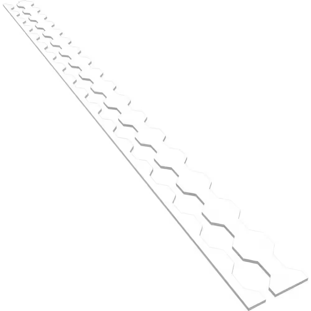 Pontiac 94 In. H X 0.375 In. W Slatwall Panels in PVC 17-Pack