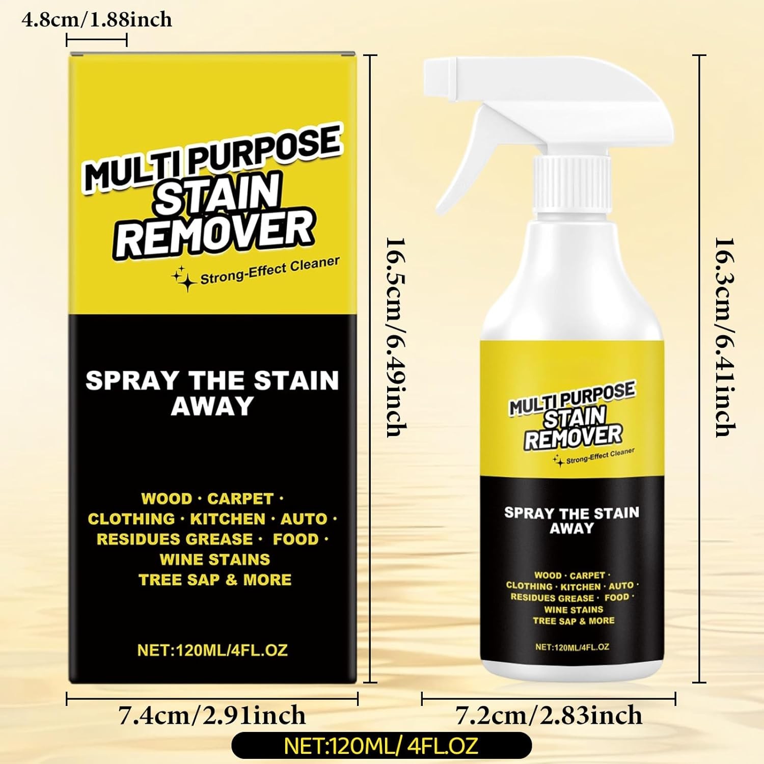 2 Pack Alien Multi Purpose Stain Remover, Foam Cleaner Spray, A Powerful Cleaner