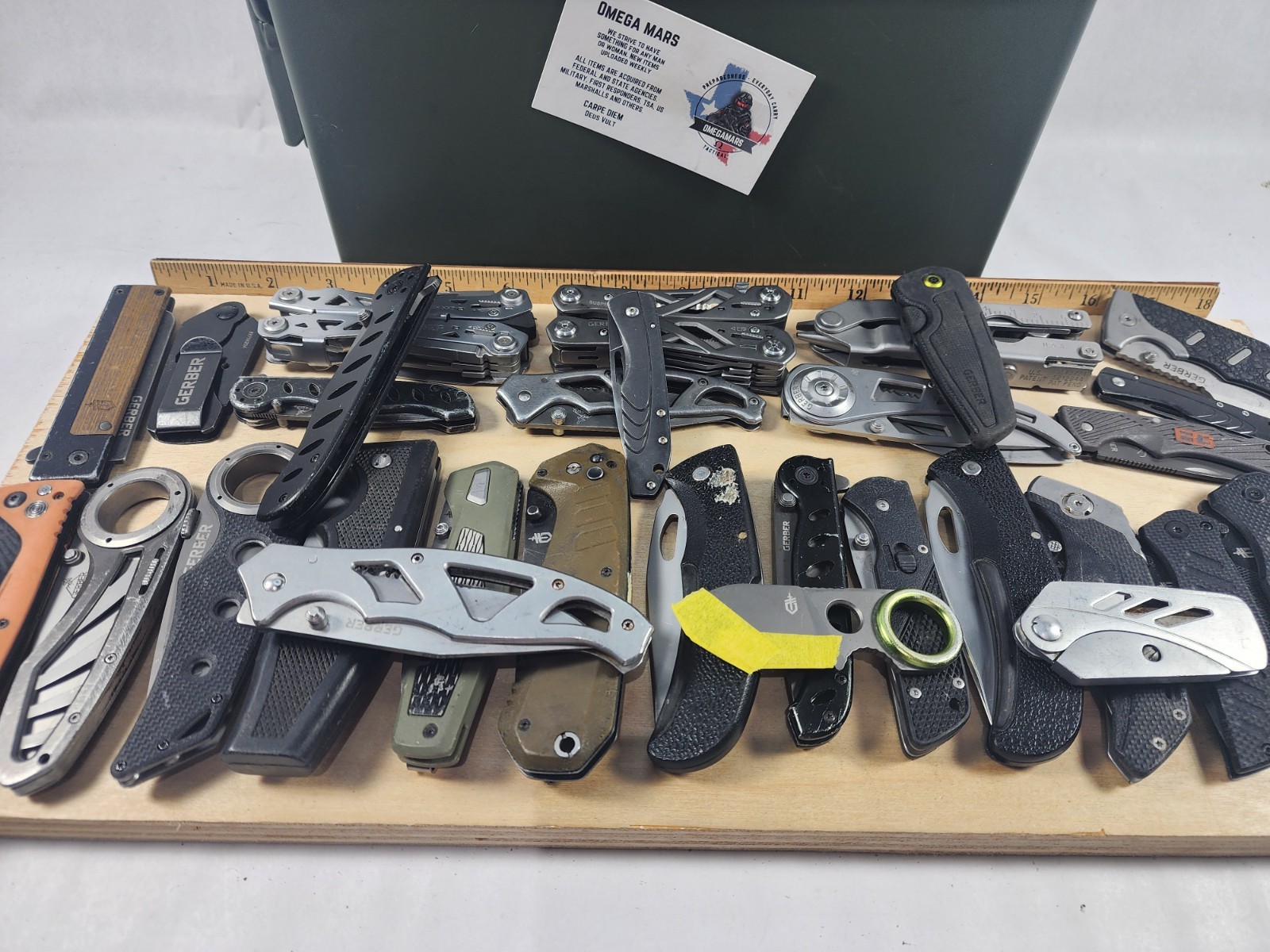 3.5-4lbs mystery box GERBER Multi-Tools & knives. 15-25 items in each box, READ