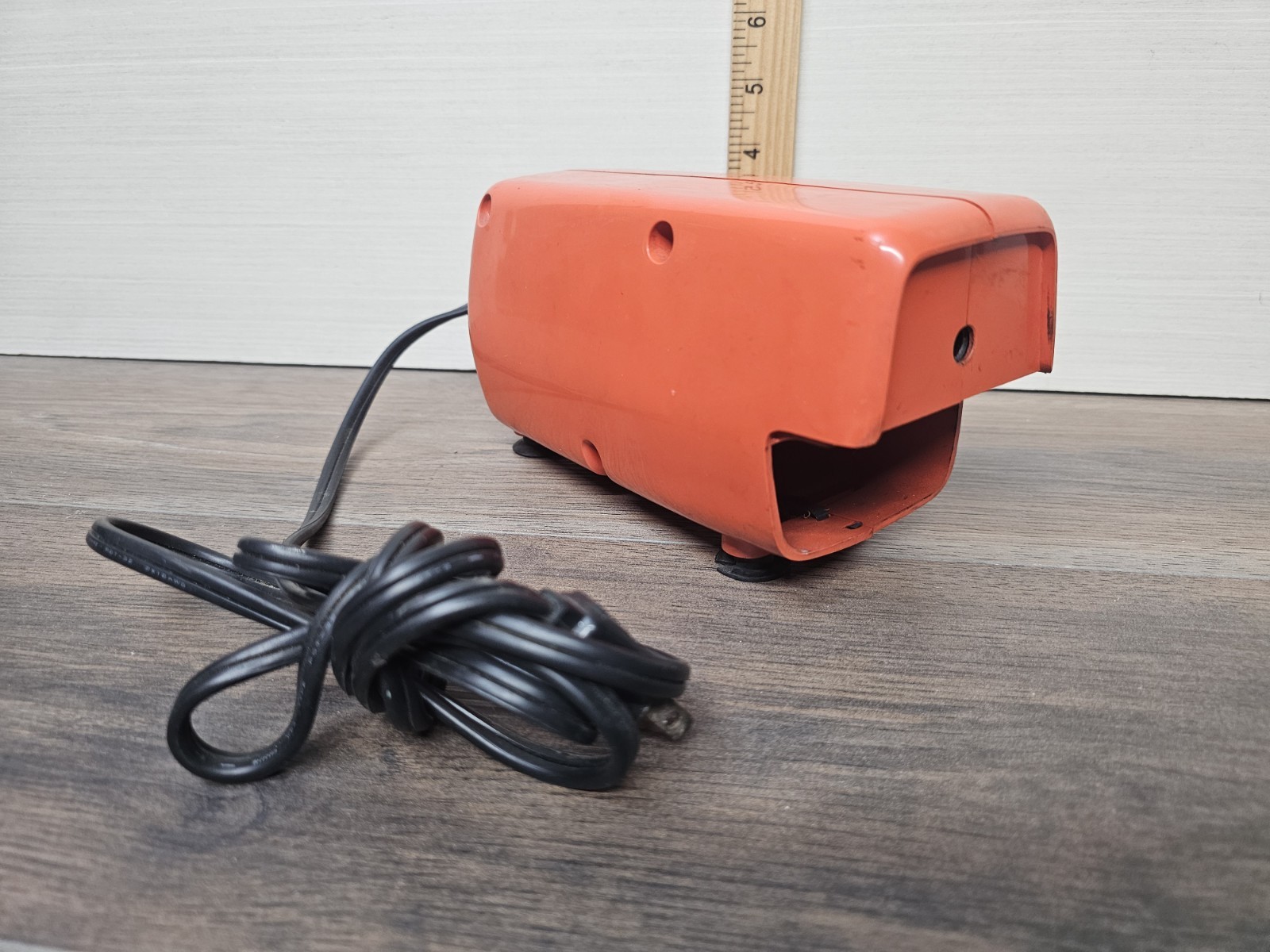 Vintage Panasonic Electric Pencil Sharpener Model KP-88A Orange- No Tray- Works