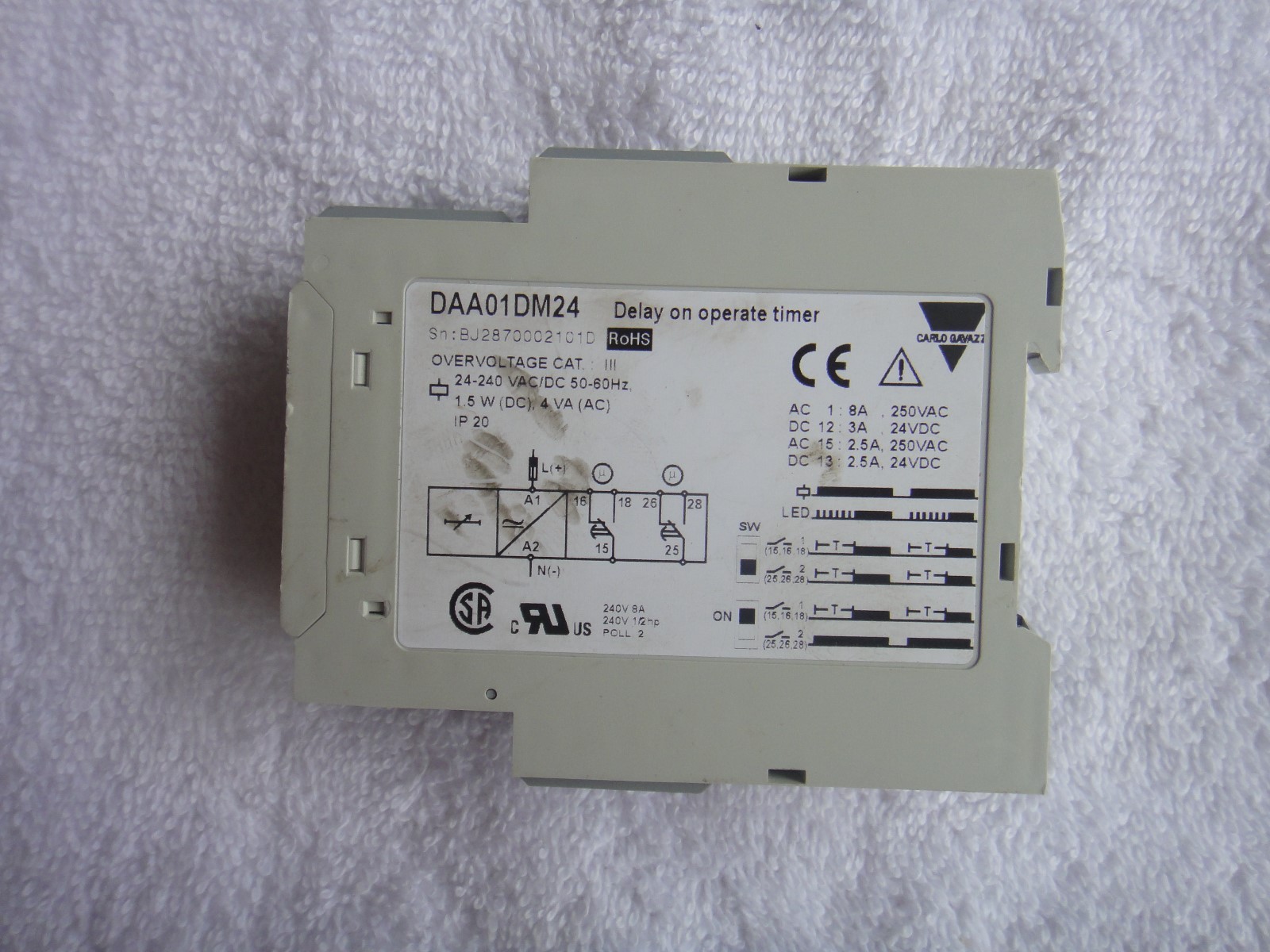 Carlo Gavazzi Delay on Operate Timer      DAA01DM24
