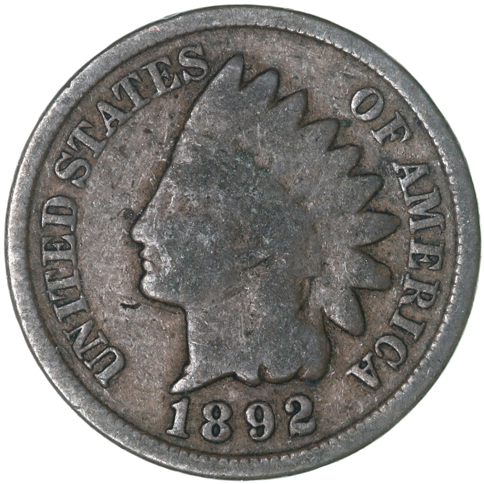 1892 (P) Indian Head Cent Good Penny GD